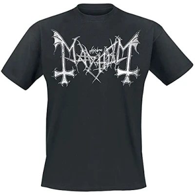 Imagen de Mayhem Distressed Logo Hombre Camiseta Negro S 100% algodón Regular