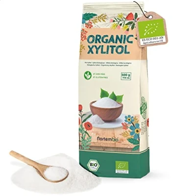 Imagen de Nortembio Xilitol 500 g. Edulcorante Ecológico. Endulzante 100% Natural. Zero Calorías. Sustituto de Azúcar Orgánico. Apto Para Dietas Cetogénicas y Keto. Recetas Postres.