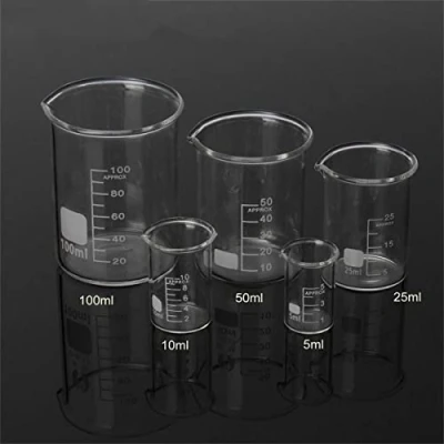 Imagen de Sistema científico del vaso de precipitados, resistencia da alta temperatura 5ml/10ml/25ml/50ml/100ml precipitados laboratorio
