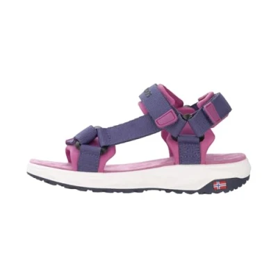 Imagen de Trollkids KIDS Lysefjord Unisex Sandalias de senderismo para niños, Talla: 32, Violet blue/navy/mallow pink Zapatos