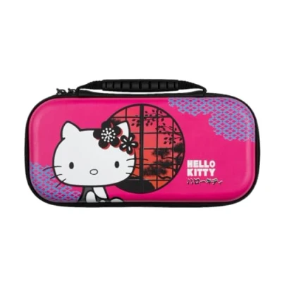 Imagen de Konix Hello Kitty Funda de protección y Transporte para Consolas Nintendo Switch, Switch Lite OLED Almacenamiento 8 Juegos Rosa