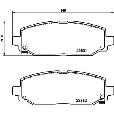 Imagen de HELLA 8DB 355 040 021 Juego de pastillas freno con avisador acústico desgaste accesorios JEEP: Wrangler IV