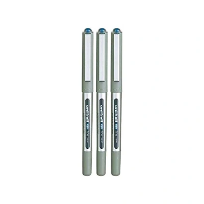 Imagen de Bolígrafo uniball Eye UB 157 con punta redonda mediana de 0,7 mm, color azul, paquete 3 unidades