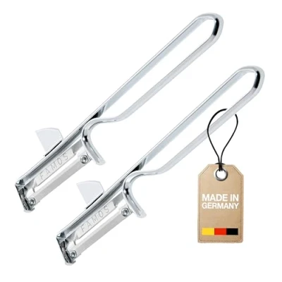 Imagen de Westmark 2 Peladores universales/pendulares con cortador afilado, Hoja de acero inoxidable, Famos, Metal/Cromado, 106122E4