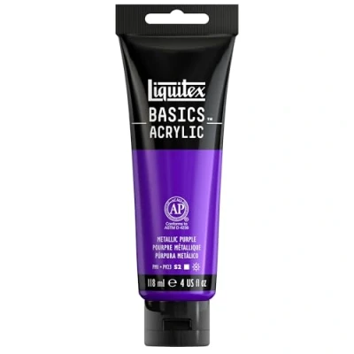 Imagen de Liquitex Acrílico Basics Tubo de Pintura Acrílica, Púrpura Metálico, 118 ml
