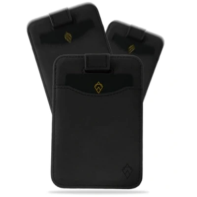 Imagen de AKIELO Tarjetero de Hombre Bloqueo RFID con Caja Regalo Cartera Compacta y Fina Minimalista (Charlie Edición Negra)