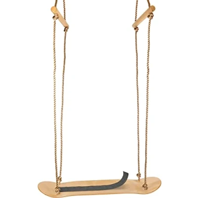 Imagen de Small Foot 12091, Balancín de madera maciza en forma monopatín con asas y altura regulable, para balancearse pie sentado, color/modelo surtido