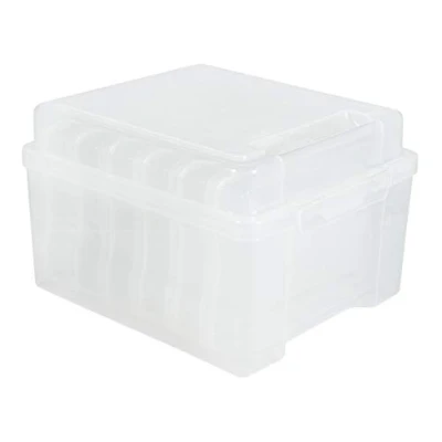 Imagen de Rayher Caja de almacenaje con 6 cajas interiores, 21 x 18,5 14 cm, transparente, 39572000