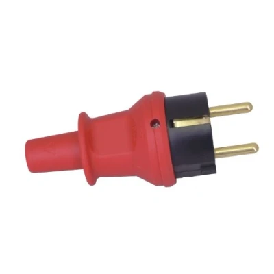 Imagen de Kopp Enchufe de contacto puesta a tierra y protección contra torceduras, hasta 3 x 1.5 mm², 250 V, Rojo