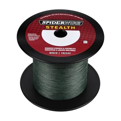 Imagen de SPIDERWIRE Ss10g 1500 Verde Musgo sigiloso 0,20 mm, Unisex, 10lb 1500yd