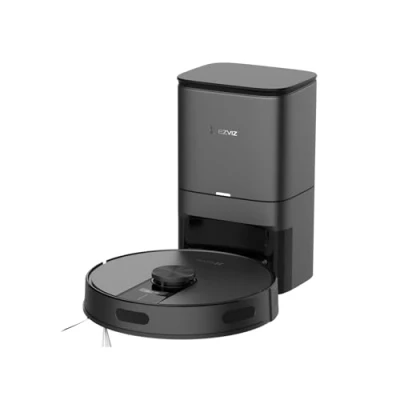 Imagen de EZVIZ Robot Aspirador y Fregasuelos con Base Autovaciado, Succión 4000Pa, Navegación LDS LiDAR &amp; Detectores Infrarrojos de Obstáculo, Detección Alfombras/Caídas, App/Alexa/Google,RE4 Plus Negro