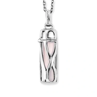 Imagen de Engelsrufer Collar de mujer Plata ley con colgante piedra fuerza intercambiable Cierre mosquetón ajustable en dos longitudes sin níquel, S, esterlina, Cuarzo