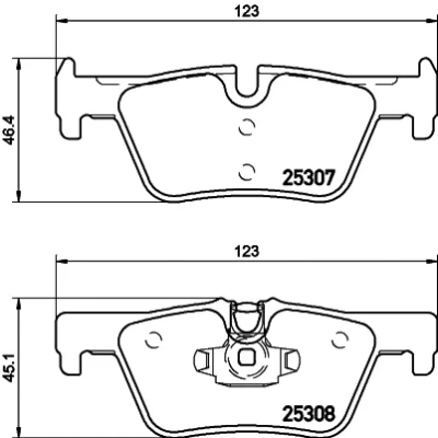 Imagen de HELLA 8DB 355 019 971 Juego de pastillas freno preparado para indicador desgaste BMW: 4 Gran Coupe, 3 Berlina, 1 Hatchback