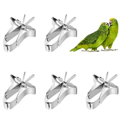 Imagen de 5pcs Comedero para Pajaros Clip de Alimentación Loros Aves Comida Titular Abrazadera Accesorios Jaula Pájaros Canarios Periquitos