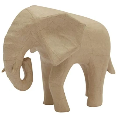 Imagen de Clairefontaine ES Décopatch SA213C Un soporte de papel marrón maché 18,5x12,5x15,5 cm, elefante africano