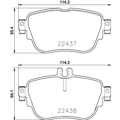 Imagen de HELLA 8DB 355 025 781 Juego de pastillas freno preparado para indicador desgaste con tornillos pinza accesorios