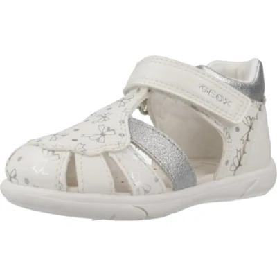 Imagen de Geox B Sandal ZAPITO Girl, Sandalia Bebé Niñas, White/Silver, 18 EU