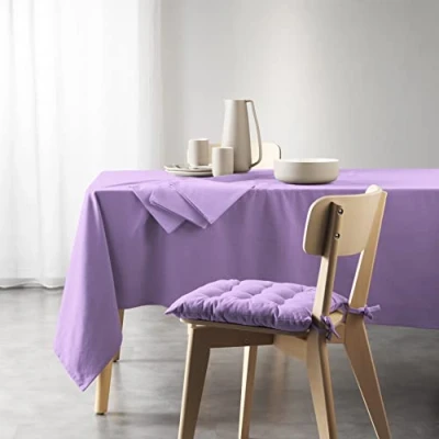 Imagen de Douceur d&#039;Intérieur Mantel Rectángulo (140 X 240 Cm) Mistral Lila, Algodón Reciclado