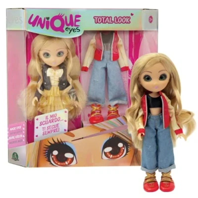 Imagen de UNIQUE EYES Muñeca articulada 25 cm de Alto, con Ojos Grandes mágicos y Profundos, Sigue tu Mirada, Amy Fashion Doll Extra Atuendo, para niñas a Partir 3 años, Giochi Preziosi MYM01100