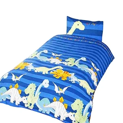 Imagen de Rapport Juego de Funda edredón Dinosaurios, Color Azul