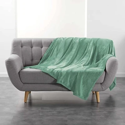 Imagen de Douceur d&#039;Intérieur suavidad Interior, Plaid (180 x 220 cm) Flanou Salvia, Franela