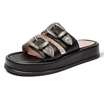 Imagen de L37 HANDMADE SHOES It&#039;s You, Sandalia Mujer, Negro, 36 EU