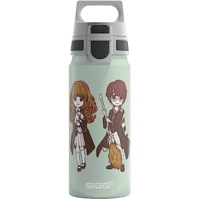 Imagen de Sigg WMB ONE Stand Together cantimplora infantil (0.6 L), hermética sin sustancias nocivas, botella de aluminio ligera fabricada en Suiza
