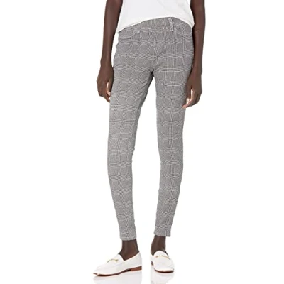 Imagen de Amazon Essentials Jeggings de Punto sin Cierre (Disponibles en Tallas Grandes) Mujer, Negro Gris Príncipe Gales, M Largo