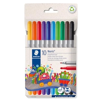 Imagen de STAEDTLER Noris Rotuladores de fieltro para colorear (10 colores surtidos, 320 C10)