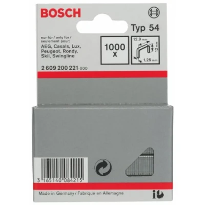 Imagen de Bosch Professional 2 609 200 221 Grapa de alambre plano tipo 54 12,9 x 1,25 12 mm (pack 1000)