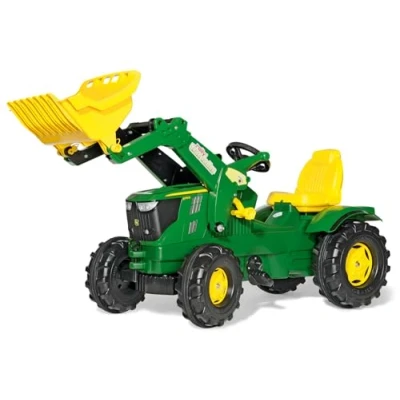 Imagen de Dicoal Tractor John Deere con Bulldozer, Color Verde, Amarillo, Estandar (Rolly Toys 611096)