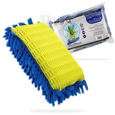 Imagen de Nuke Guys Bug Swiper Esponja de Insectos 2 en 1 Lavado para Profesional Coches Microfibra Mantenimiento del Coche
