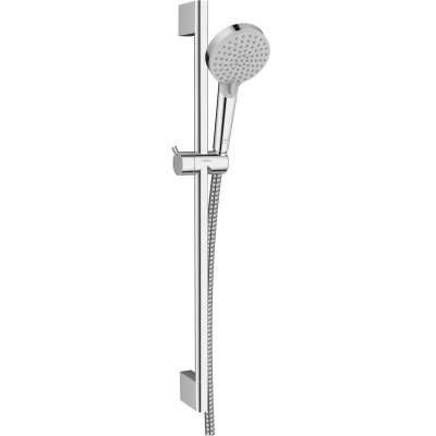 Imagen de hansgrohe Vernis Blend Set de ducha 100 Vario, Ahorro agua con barra Crometta 65 cm, cromo, 26279000