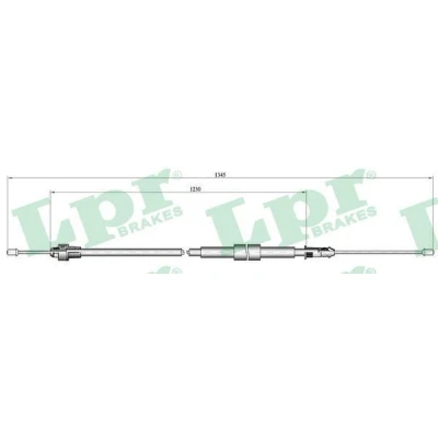 Imagen de LPR C0138B Cable de Freno Mano 1323/1209 Discos