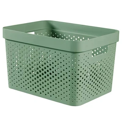 Imagen de CURVER, Bandeja Infinity 17L, verde, 35,5 x 26,2 21,9 cm, plástico reciclado
