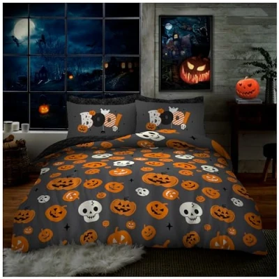 Imagen de GC GAVENO CAVAILIA Juego de Funda nórdica Halloween tamaño King con Fundas Almohada, Reversible (230 x 220 cm), Tela polialgodón