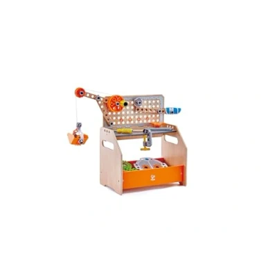 Imagen de Hape E3028 Junior Inventor Discovery Scientific Workbench, Portable Wooden Workbench 10 Experiments