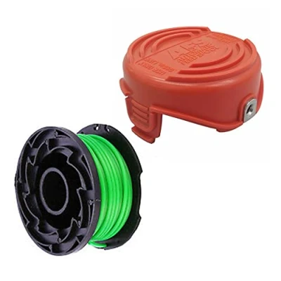 Imagen de ALLZZY Cabezal de corte césped, línea corte, tapa carrete desbrozadora for cortacésped Black Decker GL7033 GL8033 GL9035 90583594