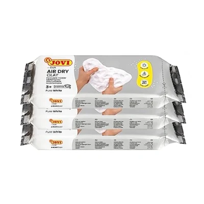 Imagen de Jovi Pasta para modelar Kit Air Dry de 3 unidades Color Blanco 1,5 kg (P85/3)