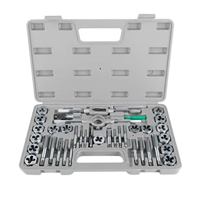 Imagen de Juego de Machos y Matrices Tuercas Tornillo M3 M12 40Pcs con Llaves Calibre Rosca, Herramientas Manuales Servicio Pesado