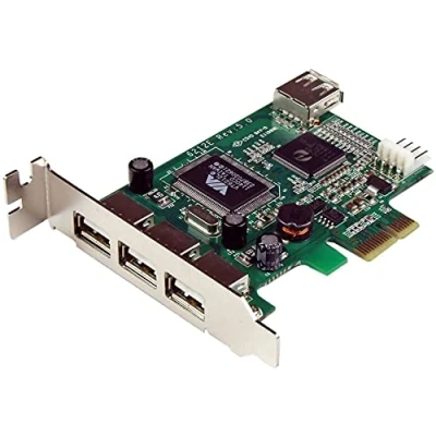 Imagen de StarTech.com Adaptador Tarjeta PCI Express Perfil Bajo e USB 2.0 de Alta Velocidad 3 Puertos Externos y 1 Interno 4x A Hembra