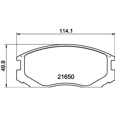 Imagen de HELLA 8DB 355 017 161 Juego de pastillas freno con avisador acústico desgaste accesorios MITSUBISHI: COLT 4, 5, Lancer 5 Limousine