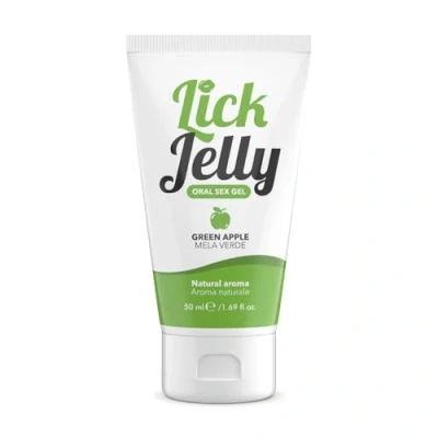 Imagen de INTIMATELINE Lick Jelly Gel lubricante comestible a base de agua, no graso y que mancha, sabor manzana verde, 50 ml