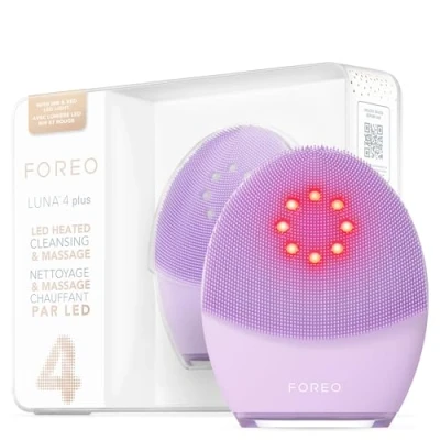 Imagen de FOREO LUNA 4 plus Cepillo de Limpieza facial terapia luz infrarroja cercana + LED roja profunda Dispositivo microcorriente antiedad Piel sensible