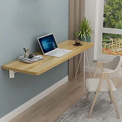 Imagen de Mesa Plegable Pared Cocina Mesas abatibles para Espacios pequeños, Escritorio Flotante Plegable, Banco de Trabajo montado en la Pared, Mont