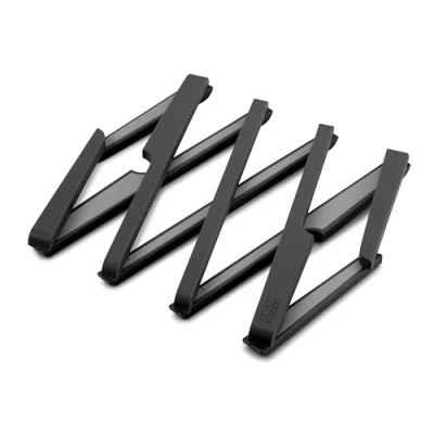 Imagen de Joseph Trébede de silicona extensible y plegable para ollas sartenes calientes, soporte antideslizante extensible, alfombrilla resistente al calor la encimera cocina Negro