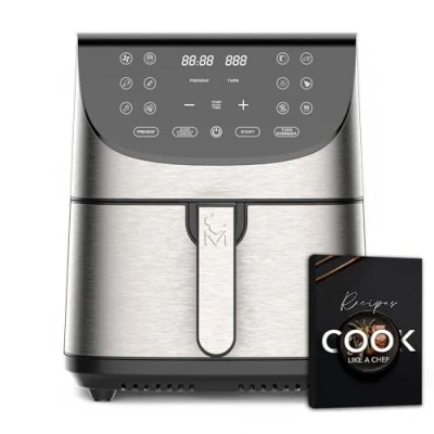 Imagen de MasterPro ROCKET 700 Freidora de Aire 1800W 7L 12 Programas Pantalla LED Táctil Temperatura Ajustable Recetario Online Fácil Limpieza