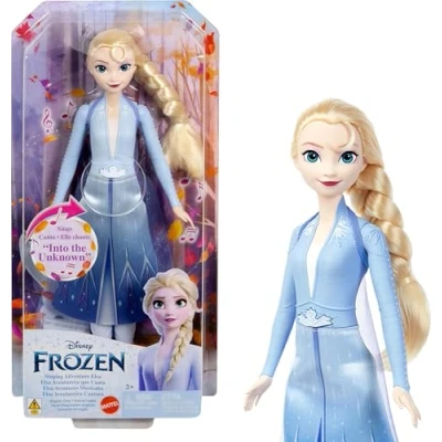 Imagen de Mattel Disney Frozen Elsa Singing Fashion Doll, cantando aventura con ropa exclusiva, canta &quot;Into the Unknown&quot; de la película 2