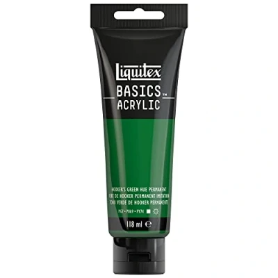 Imagen de Liquitex Basics Tubo de Pintura Acrílica, tono verde hooker permamente, 118 ml