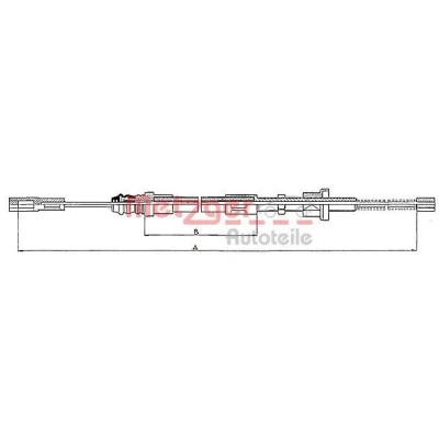 Imagen de METZGER 10.471 Cable de Freno Mano Atrás izquierda, derecha, derecha 1395/1116 Tambor COFLE CITROËN: AX